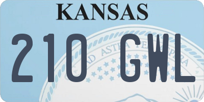 KS license plate 210GWL