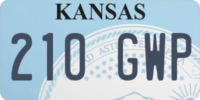 KS license plate 210GWP