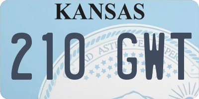 KS license plate 210GWT