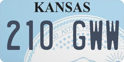 KS license plate 210GWW