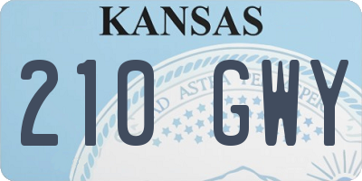 KS license plate 210GWY