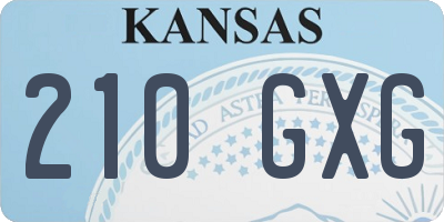 KS license plate 210GXG