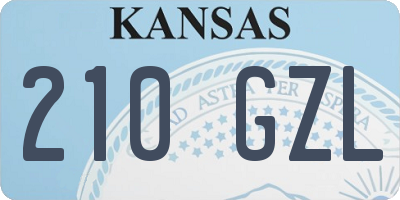 KS license plate 210GZL