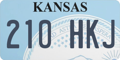 KS license plate 210HKJ