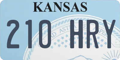KS license plate 210HRY