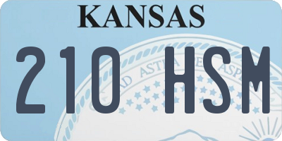 KS license plate 210HSM