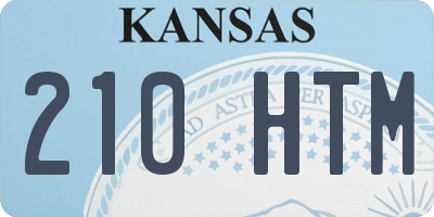 KS license plate 210HTM