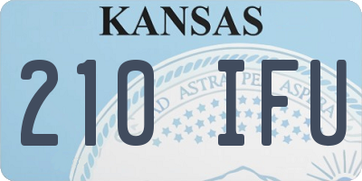 KS license plate 210IFU