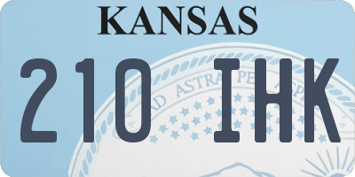 KS license plate 210IHK