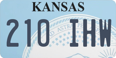 KS license plate 210IHW