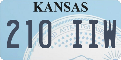 KS license plate 210IIW
