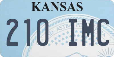 KS license plate 210IMC