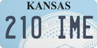 KS license plate 210IME