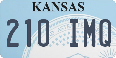 KS license plate 210IMQ