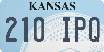 KS license plate 210IPQ