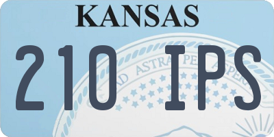 KS license plate 210IPS