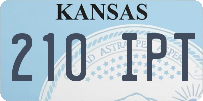 KS license plate 210IPT