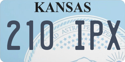 KS license plate 210IPX