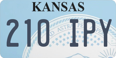 KS license plate 210IPY