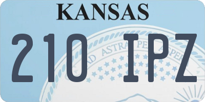 KS license plate 210IPZ