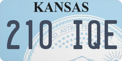 KS license plate 210IQE