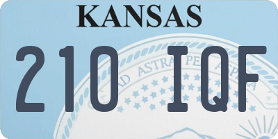 KS license plate 210IQF