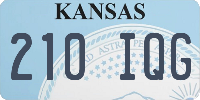 KS license plate 210IQG