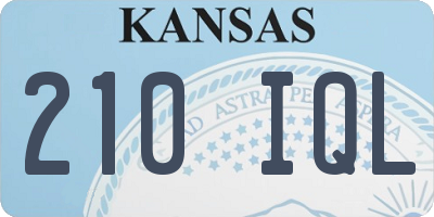 KS license plate 210IQL