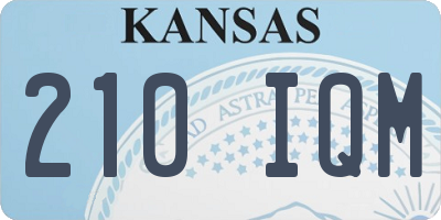 KS license plate 210IQM