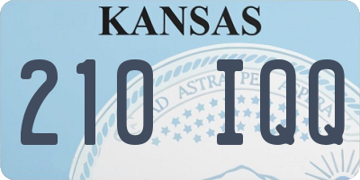 KS license plate 210IQQ