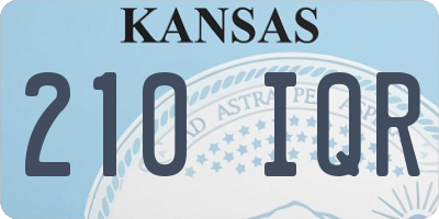 KS license plate 210IQR