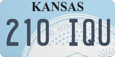 KS license plate 210IQU