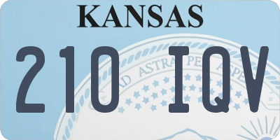 KS license plate 210IQV