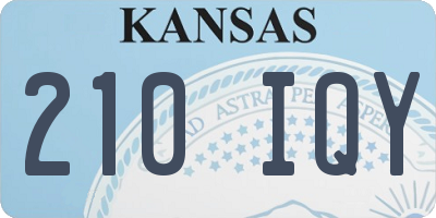 KS license plate 210IQY