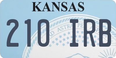 KS license plate 210IRB