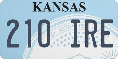 KS license plate 210IRE