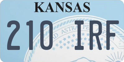 KS license plate 210IRF