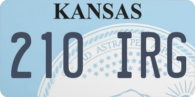 KS license plate 210IRG