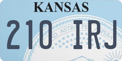 KS license plate 210IRJ