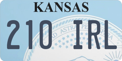 KS license plate 210IRL