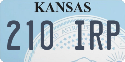 KS license plate 210IRP