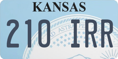 KS license plate 210IRR