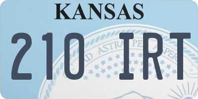 KS license plate 210IRT