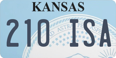 KS license plate 210ISA