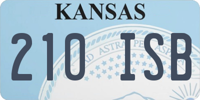KS license plate 210ISB