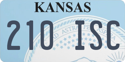 KS license plate 210ISC