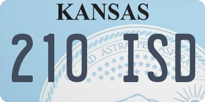 KS license plate 210ISD