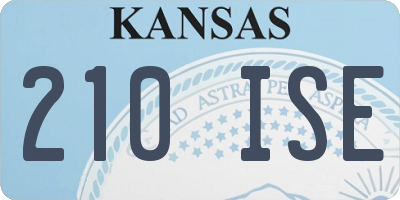 KS license plate 210ISE