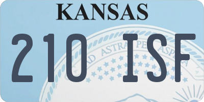 KS license plate 210ISF