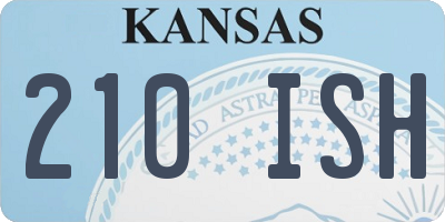 KS license plate 210ISH